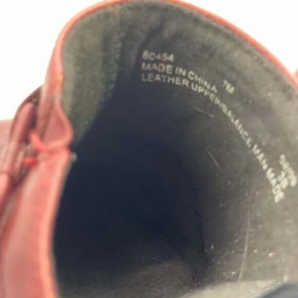 Clarks Leather Clogs Burgundy Red SlipOn Comfort OrthoLite Footbed Women Size 7 - Picture 5 of 9